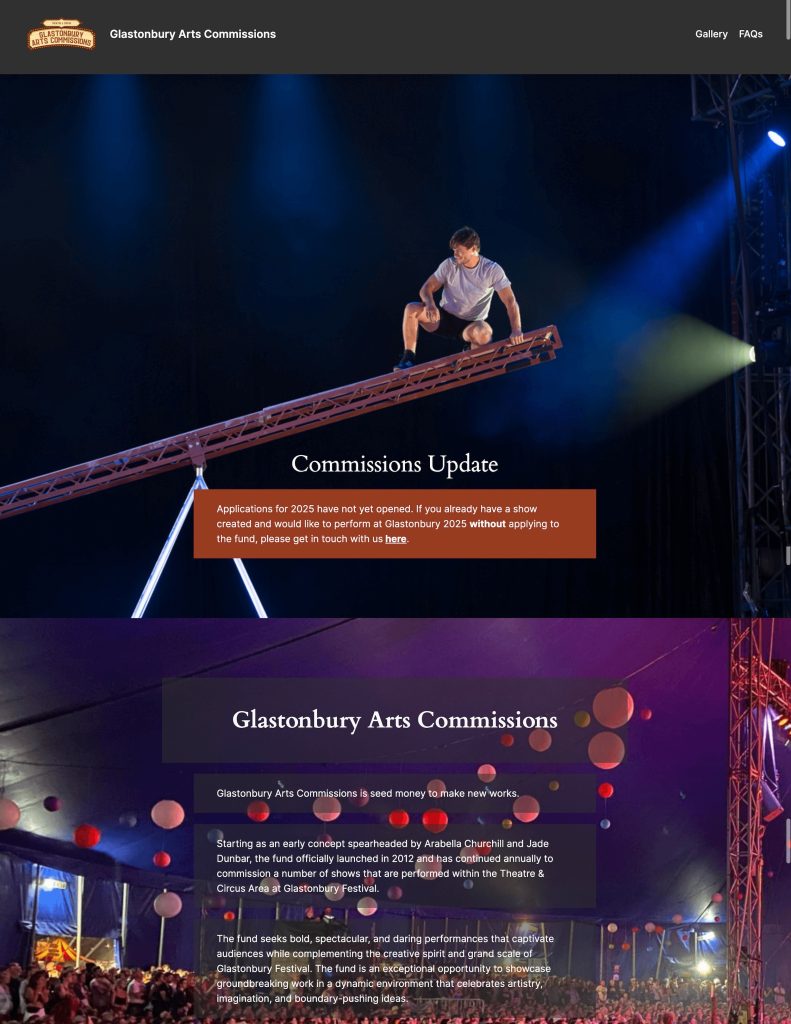 Balance by Boom Circus performing at the Circus Big Top, Glastonbury Festival